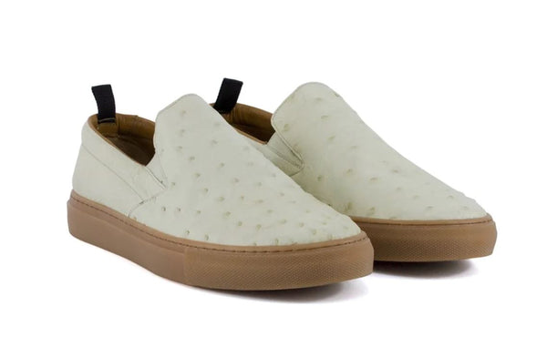 Pelle Grafton Ostrich Loafer - Bone