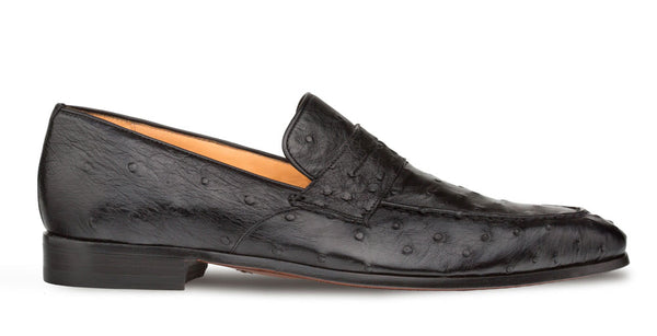 Mezlan Lisbon Ostrich Loafer - Black