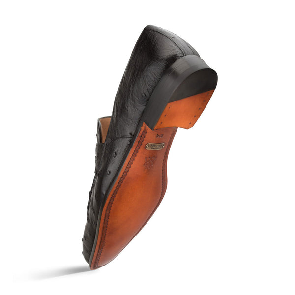 Mezlan Lisbon Ostrich Loafer - Black