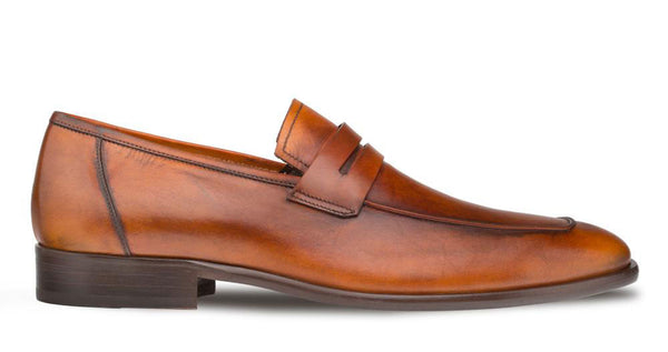 Mezlan Calfskin Penny Loafer - Cognac