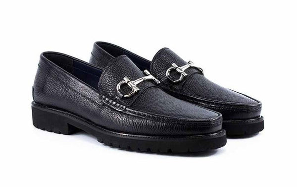 Pelle Newport Pebble Loafer - Black