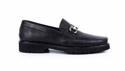 Pelle Newport Pebble Loafer - Black