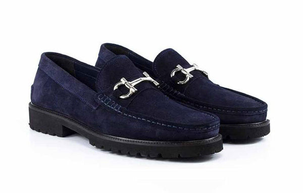 Pelle Newport Suede Loafer - Blue