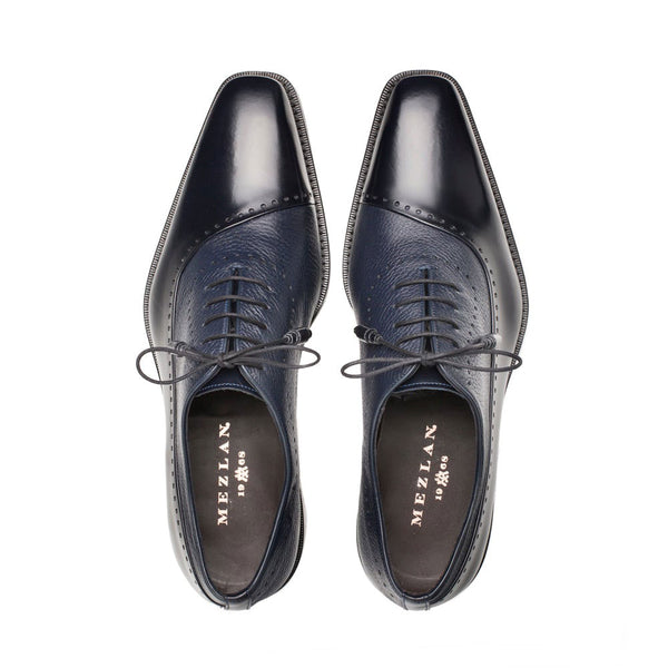 Mezlan Postdam Calfskin Oxford - Blue