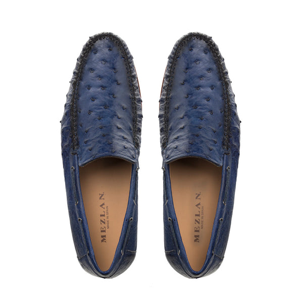Mezlan Ostrich Moccasin - Jeans