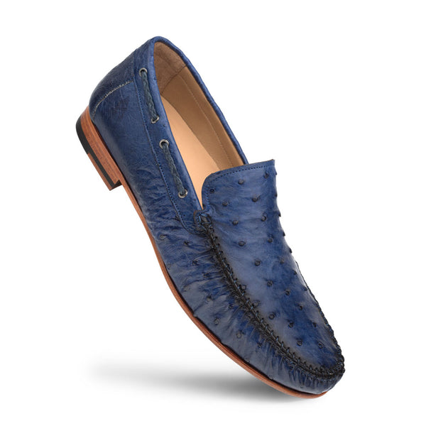 Mezlan Ostrich Moccasin - Jeans