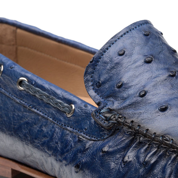 Mezlan Ostrich Moccasin - Jeans
