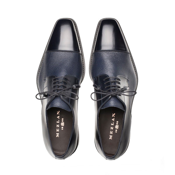 Mezlan Soka Deerskin Oxford - Blue