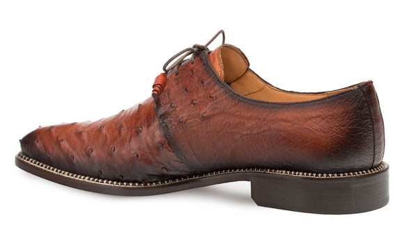 Mezlan Tillson Ostrich Oxford - Brandy