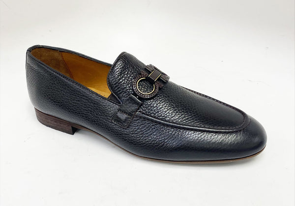 Pelle Pebbled Loafer - Dark/Brown
