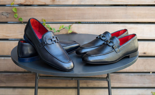 Pelle Pebbled Loafer - Dark/Brown